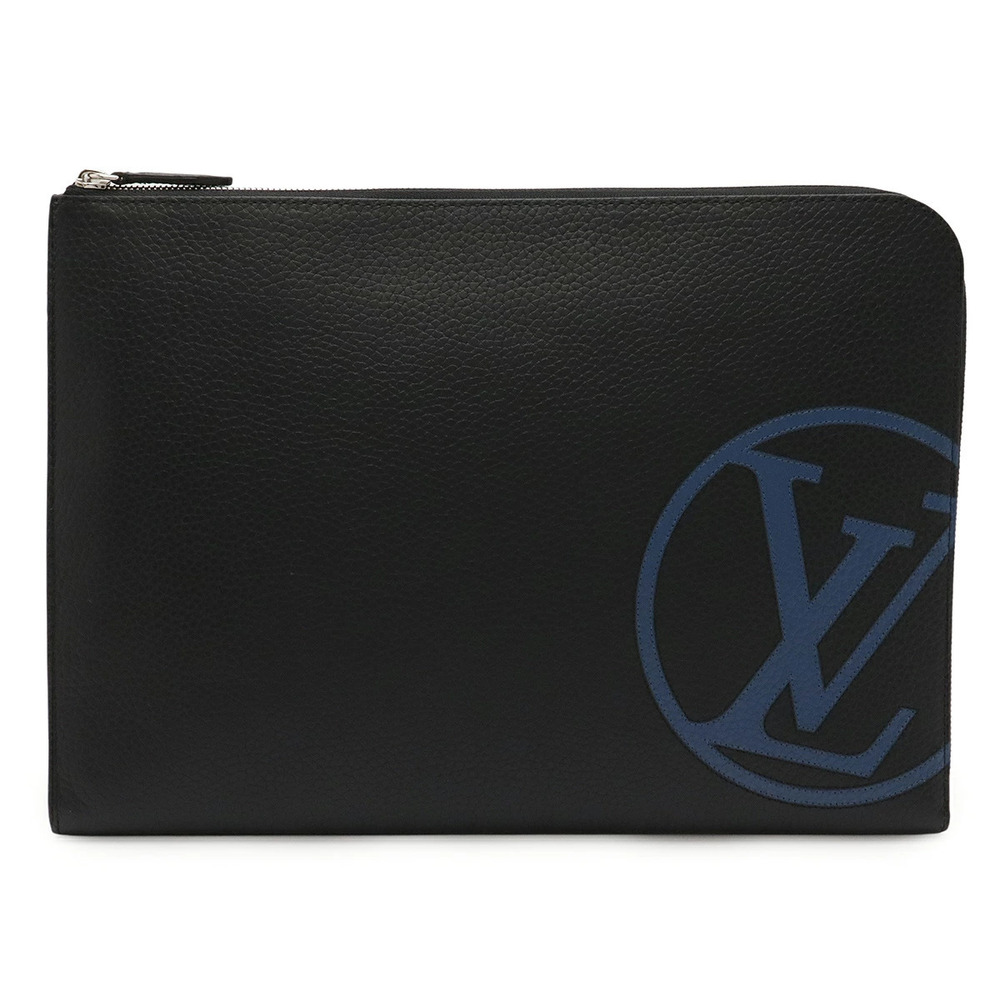 LOUIS VUITTON LV Circle Pochette Jour NM Bag Shoulder Taurillon Noir Black Blue